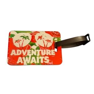 ADVENTURE AWAITS HANDCRAFTED LUGGAGE TAG.NEW HANDCRAFTED